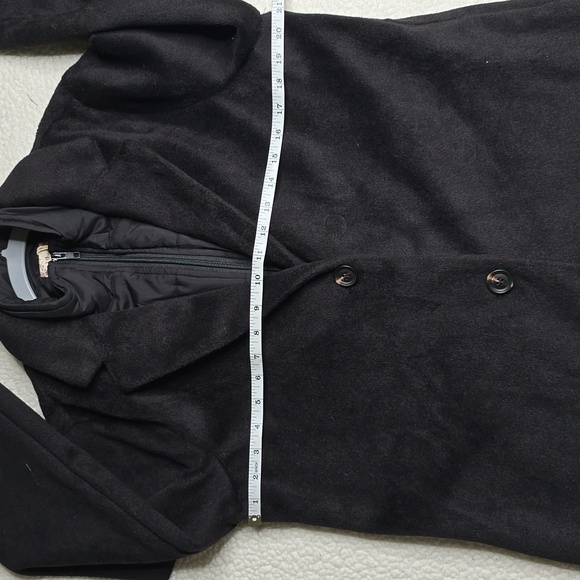 NWT Hem & Thread Black Contrast Padded Coat Sz Med - Picture 4 of 8